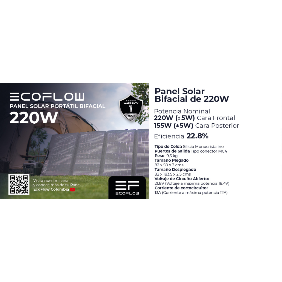 Panel Solar Plegable 220W